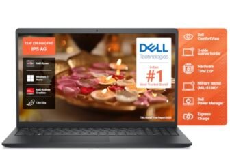Dell 15 (Previously Inspiron), R5-7520U Processor, 8GB LPDDR5 RAM, 512GB SSD, FHD 15.6″/39.62 cm Display, Windows 11 Home, Carbon Black, 1.63kg, Standard Keyboard, 15 Month McAfee, Thin & Light Laptop