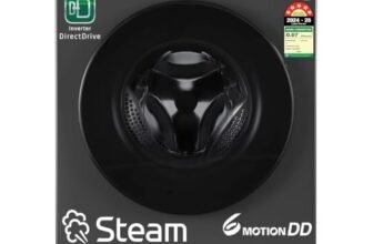 LG 8 Kg, 5 Star, Wi-Fi, Direct Drive Technology, Steam Wash, 6 Motion DD, Fully-Automatic Front Load Washing Machine (FHB1208Z4M, Allergy Care, In-Built Heater, Touch Panel, Middle Black)