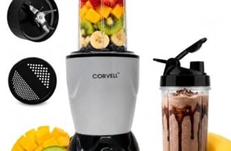 CORVELL Nutri Juicer Mixer Grinder 500W, Silver