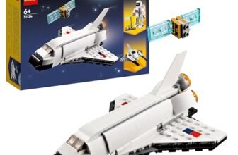 LEGO Creator Space Shuttle 31134 Building Toy Set with Astronaut and Spaceship Models for Kids Aged 6+