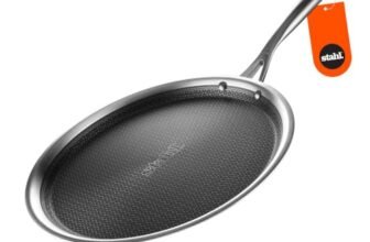 Stahl Artisan Hybrid Triply 32 cm Dosa Tawa | Dosa Tawa with Induction Base | Non Stick Pan, Stainless Steel Scratch Resistant Dosa Tava
