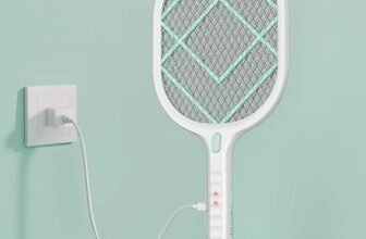 Halohop Mosquito Killer Racket, Rechargeable Electric Mosquito Bat with Type C, 1200mAh Long-Lasting Battery, Mosquito Racket with with Torch Light, 30% Bigger Electric Fly Swatter 6 Month Warranty
