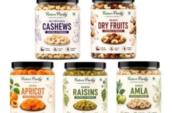 Nature Purify Premium Dried fruits Combo 1 kg (Cashew, Green Raisins, Apricots, Amla, Mixed Nut.)