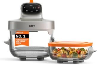 EDT Luma PureGlass™ 4.5L + 2.5L Dual Bowl Air Fryer Oven | ZERO COATING,100% Toxin Free, No Ceramic, PFAS, PTFE, PFOA | 6-in-1 Multi Function | 1500W | NutriRetain™