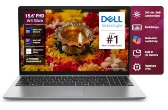 Dell 15 AI Powered Laptop, Intel® Core™ Ultra 5 225H Processor, 16GB DDR5 RAM, 512GB SSD, 15.6″ FHD Anti-Glare Display, Dedicated Copilot Key + Backlit Keyboard, Silver,Win 11 Home + MSO H&S’24,1.66kg
