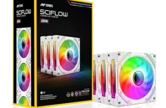Ant Esports Sciflow 120mm 3 IN 1 ARGB Case Fan Kit – White, RGB Controller, Remote Controller, PWM Control, 1500 RPM, 65.4 CFM Airflow