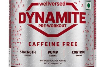 Wellversed Dynamite Pre-Workout Caffeine Free 15 Servings | For Late Evening & Night Workouts Pre Workout(195 g, Green Apple)