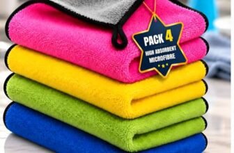 PulGos 4pc Reusable Microfiber Cleaning Cloth|30x40cm for Kitchen Cleaning