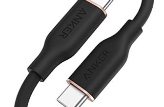 Anker Type C to Type C 100W Flow Cable, 3ft Black, Powerline III Flow Cable, Super Fast Charging Cable (50% Charge in 30 mins), 25X More Durable, Data Sync Compatibility & Power Delivery (PD)