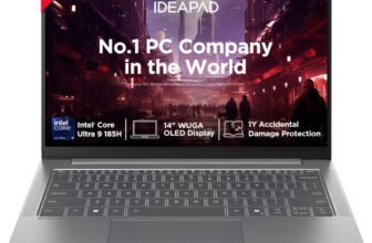 Lenovo IdeaPad Slim 5 OLED Display Intel Core Ultra 9 185H – (16 GB/512 GB SSD/Windows 11 Home) IdeaPad Slim 5 14IMH10 Laptop(14 inch, Luna Grey, 1.39 kg, With MS Office)