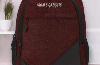 MOM’S GADGETS Everyday Backpack ,Ultra Lightweight Backpack for Women and Men(1025) 25 L Laptop Backpack(Maroon, Black)