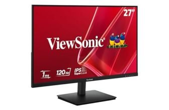 ViewSonic Monitor VA270A-H 27-inch (68.58cm) Full HD 1920x1080p SuperClear IPS | 120Hz Variable Refresh Rate | 1ms MPRT | Eye ProTech | 3-Side Borderless Design | HDMI | VGA | VESA Compatible