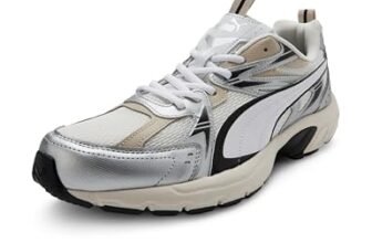 PUMA | Milenio Tech Everyday Comfort Sneakers | Warm White-White-Silver | 6UK