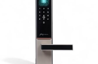 Godrej Smart Lock | The Only 7 in 1 NFC Digital Lock with Scheduled Biometric Access | VDP Compatible | Wooden Door in Home & Offices | Vegas Gold | 3 Yrs Warranty | Made in India