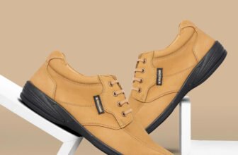 RED CHIEF Genuine Leather Casual Sneakers for Men Rust RC3506 022 Lace Up Shoes For Men(Tan, Black , 9 UK/India)