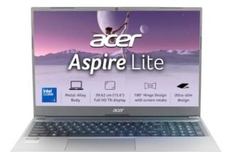 Acer Aspire Lite Intel Core i3/Core 3 14th Gen-100U Processor, Office 2024 + M365 Basic, 8GB RAM/256GB SSD, 15.6″/39.62 cm, FHD IPS Display,Win11Home, Steel Grey, 1.59Kg, AL15-53, Thin & Light Laptop