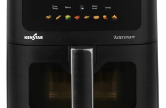Kenstar Aster Smart 4.5 L with See Through Window Non-Stick Pan 2 Years Warranty Air Fryer(4.5 L)