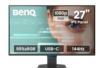 BenQ GW2790C 27″ IPS 144Hz FHD Eye-Care Monitor |99% sRGB|USB-C|1500:1 Contrast| 2Wx2 Speakers|Ultrathin Bezel| HDMI | DP| Flicker Free | AMD FreeSync| TÜV Rheinland 4-Star Eye Comfort (Black)