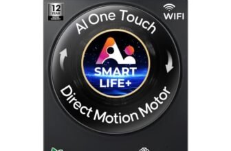 Haier Smart Choice 12 Kg AI Color Panel, One-Touch Smart Wash, Fabric Detection Fully Automatic Front Load Washing Machine with In-Built Heater,WI-FI, Black (HW120-DM14F9BKU1)