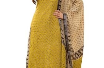 Amayra Women’s Pure Cotton Straight Kurta Set with Palazzo Pants & Dupatta|Ethnic wear|Kurta Set for Women(TCK737-N,Yellow,S)