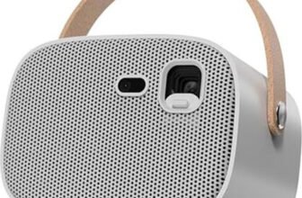 Egate Zen DLP 6X (EGK6) (600 lm) Full HD 1080p Native with 4K Ultra HD Support with Battery | 600 ISO Lumens, Android 9.0, 2GB-32GB, Dual WiFi and Bluetooth | DLP Smart Home Projector(White)