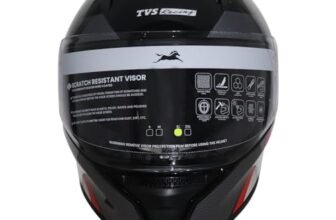 TVS Apache Themed Full face Helmet Red & White XL