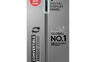 Haier 596 L 3 Star Frost Free Expert Inverter 2-Door Side by Side Refrigerator (HES-690SS, Shiny Silver, Magic Convertible, Deo Fresh Technology, 2026 Model)