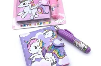 Eclet Pack of 2 Kids Small Cartoon Pocket Diary Set with Mini Pen | Cute Stationery Gift Set for Girls & Boys | Compact Travel Diary Combo Pack
