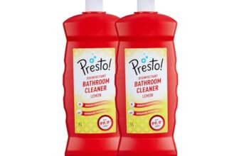 Amazon Brand – Presto! Bathroom Cleaner – 1 L (Lemon, Pack of 2)