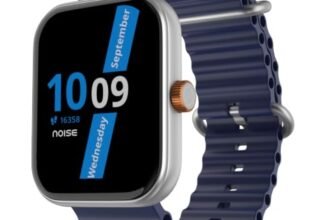Noise ColorFit Pulse Air Square Dial Smartwatch with BT Calling, 1.85″ TFT Display, Lightweight 45g Design, Heart Rate & Step Tracking, Multi-Sport Modes, Find My Phone, Water Resistant (Cobalt Blue)