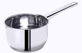 Wonderchef Venice Stainless Steel Saucepan | 1.2Litre | Tri-ply Bottom | Thick Base | Anti-Bacterial and Non-Porous Steel | Ideal for Boiling Milk, and Water or to Make Tea and Coffee