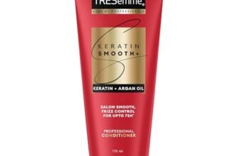 TRESemmé Keratin Smooth Anti Frizz Conditioner 190ml | 72H Frizz Control Protein & Argan Oil | Paraben Free Hair Conditioner for Dry Frizzy Hair
