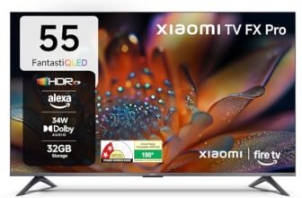 Xiaomi (139 cm) 55 inch Smartchoice FX Pro 4K QLED Smart | HDR10+ | 34W Box Speakers | 120Hz Game Booster | Filmmaker Mode | Fire TV | L55MB-FPIN