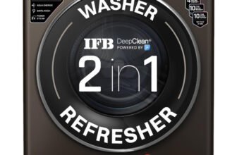 IFB 10 kg with 9 Swirl Wash, 2x Power Steam, Steam Refresh Program, Eco Inverter Motor, WiFi Enabled, DeepClean Powered by Ai Fully Automatic Front Load Washing Machine with In-built Heater Brown(EXECUTIVE PLUS MBN 1014K CMS)