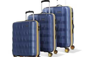 Aristocrat Comet Set of 3 (Cabin+Medium+Large) Hard Case Trolley Bags, Blue