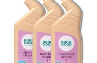 Born Good Natural Toilet Bowl Cleaner | 500mlx3 | Arctic Air Fragrance | No Toxic Fumes | Elimimates Yellow Stains Limescale & Germs | Plant-Based, Biodegradable, Non-Toxic, Eco-Friendly, Organic