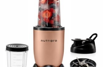 Nutripro Juicer Mixer Grinder Smoothie Maker – 500 Watts (2 Jars & 1 Blade, Gold) – 2 Year Warranty