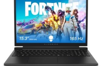 Dell Alienware 15 Gaming Laptop, AMD Ryzen R7 260 Processor, NVIDIA GeForce RTX 5050 8 GB GDDR7, 16GB:512GB SSD, 15.3″ WUXGA 165Hz 300 nits Display, Alienware Backlit Keyboard, Win 11 + MSO’24, 2.25kg