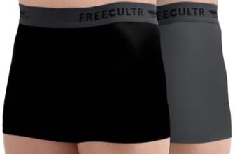 Freecultr Men’s Underwear Micromodal Airsoft Trunk Comfortable – Sweat Proof, Non-Itch, No Chafing, Ultra Soft & Breathable Fabric – Size M Pack of 2-Ash Grey,Pot Black