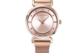 Giordano Analog Stylish Watch for Women with Mesh Metal Strap, 3 Hand Mechanism and Roman Numerals
