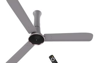 atomberg Studio Ventra 1250mm BLDC Ceiling Fan with Remote Control | Newly Launched | BEE 5-star rated | Advance Air+ Technology| LED Indicator | Low Noise | 5 Year Warranty | Urban Chrome