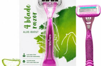 SIRONA Reusable 4 Blade Body Razor with Aloe Strip for Smooth Shave & Sensitive Skin, Women