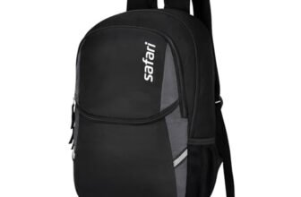 Safari Nudge Laptop Backpack for men & women, school bag for boys and girls, college bag, office bag, travel bag, 3 compartments, Bottle holder, Front pocket, Color Black