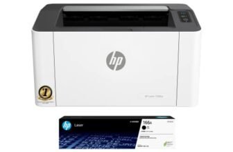 HP Laser 1008w Printer, Monochrome Laser (Home & Home Office), Wi-Fi Direct, Up to 21 ppm, 150-Sheet Input Tray, Compact, 10,000 Page Duty Cycle
