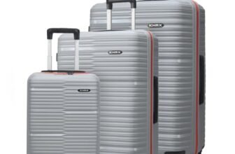 HRX Zanzibar 3Pc Set Canes Grey Polypropylene Hard Shell Suitcase Set – Premium Travel Trolley Bags with 8 Spinner Wheels, Number Lock & Water Resistant Body