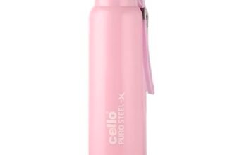 Cello. Puro Steel-X Benz Insulated Bottle with Stainless Steel Inner, 900 ml (Pink)