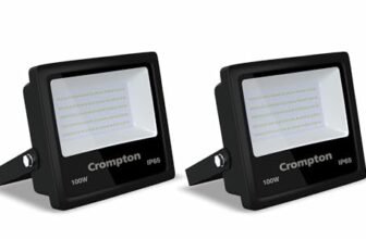 Crompton Gleam NXT 100W LED Flood Light | Cool Day Light, Pack of 2