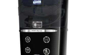 KENT Marvel RO Water Purifier | Advanced RO Tech for Sabse Shudh Paani | Multiple Purification Process | RO + UF + TDS Control + UV in Tank | ISI Marked | 8L Tank | 20 LPH Flow | Black