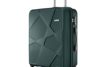 Safari Medium Polypropylene Spinner Pentagon Pro 8 Wheels 66Cm Size Checkin Trolley Bag, Hard Case 360º Wheeling Luggage for Men & Women, Travel Bag, Suitcase for Travel, Dusk Green