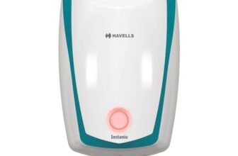 Havells Instanio 10L Storage Water Heater(Geyser)|Faster Heating|Safer to use|Saves electricity|Engineered for Hard Water|Color Changing LED Indicator|Anti Rust Tank|Mcoloy Heating Element (2000W)